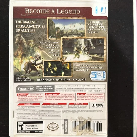 Nintendo Wii game Zelda Twilight Princess includes instruction booklet - Picture 3 of 4